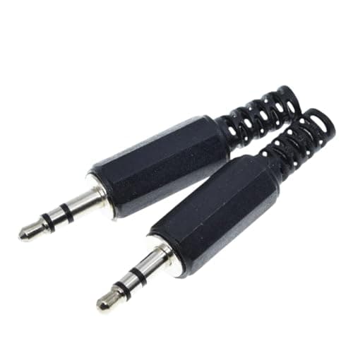 RIMEJERDEZ 10pcs Black Plastic Pure Copper Conductor Housing Audio Plug Headphone Stereo 3.5mm Male Adapter New 2025 for Arrival High Reliable Electronic Component, Precision, Stable Performance