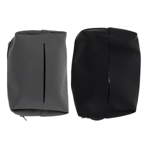 TOYANDONA 2pcs Car Tissue Box Holder for Seat and Backseat Automotive Tissue Dispenser Organizer for Road Trips and Family Cars Interior
