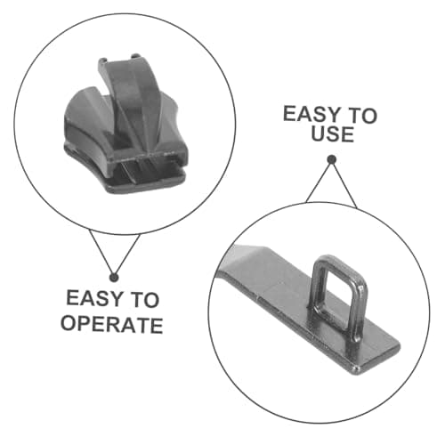 SOLUSTRE Zipper Repair Kit Luggage Zipper Replacement Pulls with 2 Sets Zinc Alloy Black for Suitcases and International Trips — view 3