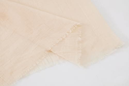 CYZLANN Womens Scarves Silk Scarves Feel Lightweight Pure 100% Cotton Scarves Shawls and Wraps for All Seasons, Cream, One Size — view 5