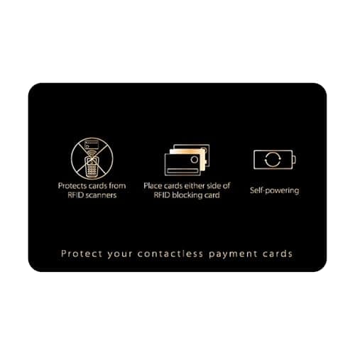 DevTech IT RFID Blocking Cards, 5 Pack Contactless/NFC Bank Card Protectors for Wallets and Purses, Black Finish — view 3