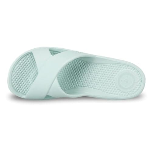 totes® ® SOLBOUNCE Ladies Cross Strap Slider Sandals, Lightweight Summer Slides with Everywear™ Cushioning, Anti-Bacterial Sole, Compression-Resistant Insole, Holiday Footwear, Mint, UK 5 — view 5