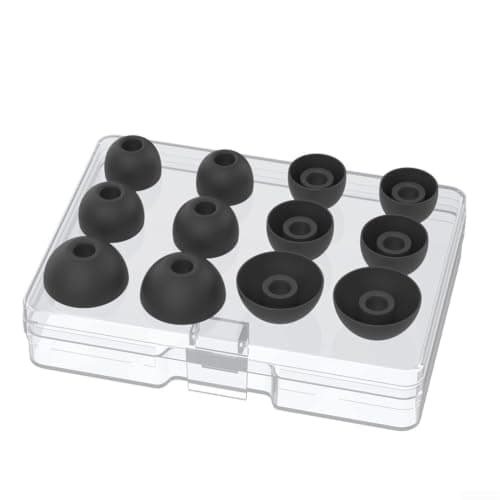 Soft Silicone Earbuds for Powerbeats Pro White 12-Pack(Black 2*SML)