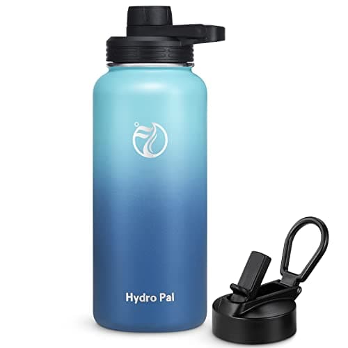 HydroPal Vacuum Insulated 1L Stainless Steel Water Bottle with Dual Lids — view 4