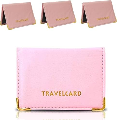 ORCHIDS Unisex Travel Bus Pass Holder – Slim ID, Credit Card & Ticket Wallet Cover Case (Baby Pink) — view 3