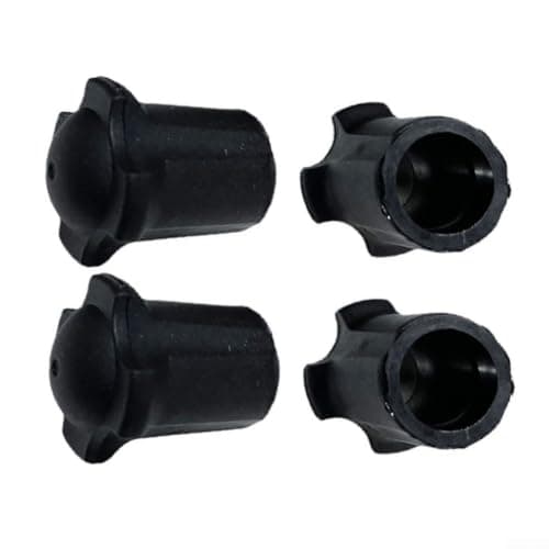 Black Rubber Foot for Folding for camp Chairs, 13mm Table Leg Protectors — view 2