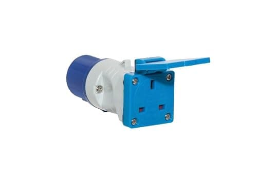 CEE 16A to 13A Conversion Plug – Site Plug to UK Mains Adapter for Campervans, Motorhomes & Campsites – Heavy‑Duty 16A to 13A Power Adapter for Construction, Generators & Outdoor Use
