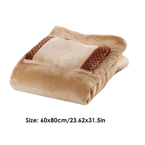 Lap Heated Throw Blanket Warm Electric Blanket with Hand Warmer Pocket USB Cable 24x32inch - heating heated throw — view 4