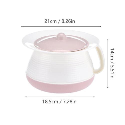 Chamber Pot with Lid - Bedside Urinal with Handle, Portable Potty for Adults, Elderly, Bedridden, Ideal for Bedroom, Home, Car, Camping & Travel — view 6