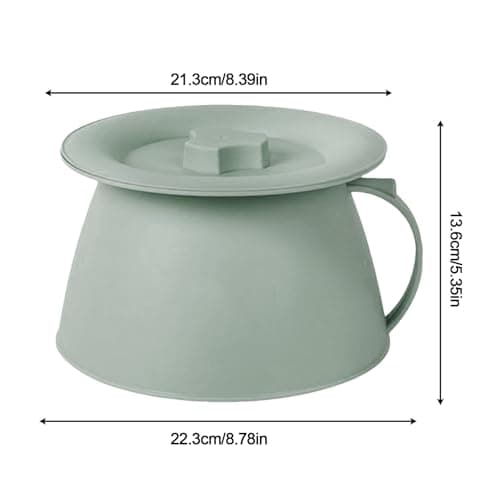 Chamber Pot - Portable Potty for Adults, Elderly & Kids | Bedside Commode Urinal with Lid | Easy to Clean Toilet Pot for Camping, Travel, & Use | Portable Urinary — view 6