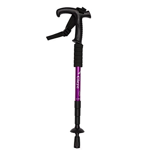 Trekking Pole Telescopic Anti-shock Hiking Pole Lightweight Aluminum Alloy Walking Pole-Stick for Walking Snow Mountain Climbing Outdoor Climbing Backpacking — view 2