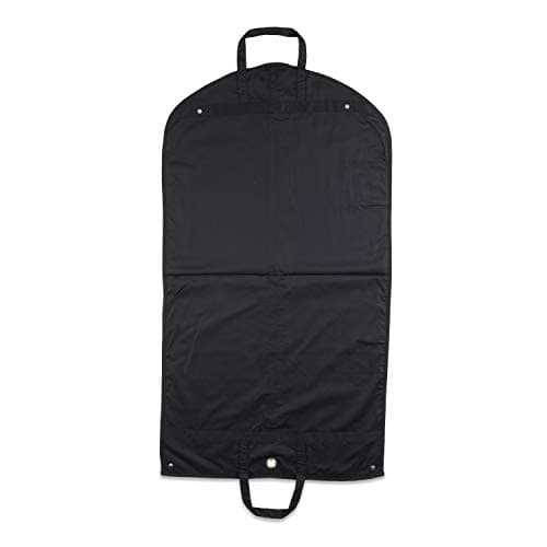 Hoesh 44" Black Finest Luxury Cotton Twill With Handle Breathable Men Suit Carrier Cover Protection Travel Garment Bag (Black) — view 5