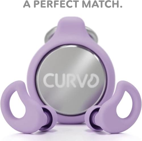 CURVD Everyday Earplugs + Case Clip Bundle, the perfect earplug for sleep, travel, noise sensitivity/canceling + Case Clip package portable waterproof container & silicone sleeve for Ear plugs(Purple) — view 3