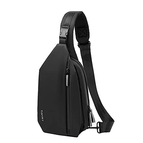 Magnetic Closure Pockets Large Casual Genuine Multifunctional Cowhide Leather Vest Motorcycle Biker Leather Bag Paper Carry Bags, black, standard size, duffel backpacks