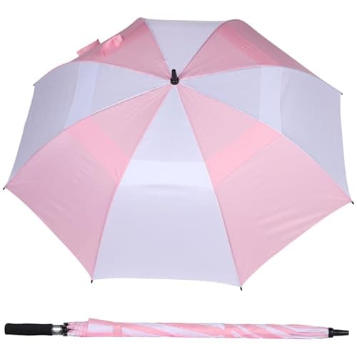 A2Z Golf Umbrella 152cm Double Canopy Windproof Auto Open Fiberglass Shaft
