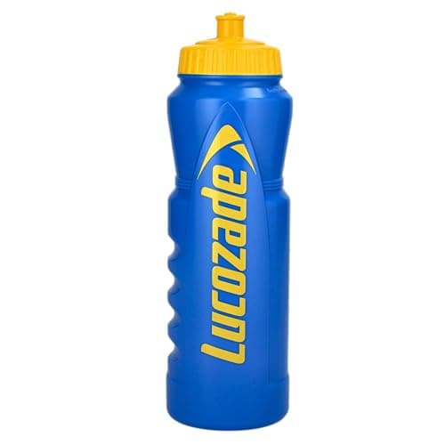 Lucozade Sport x Jude Bellingham England Football 1L Sports Water Bottle – leak proof, with sports cap & measuring strip, in yellow & blue — view 3