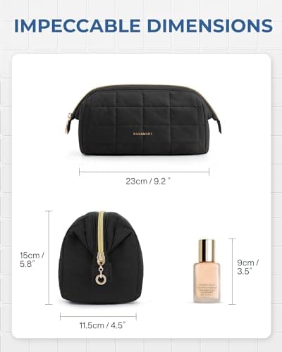 BAGSMART Small Travel Makeup Bag for Women, Wide Opening Cosmetics Bag — view 5