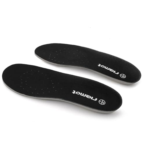 riemot Sports Insoles Men, Shock-Absorbing Shoe Inserts for Walking, Running, Work, Breathable Cushion Pads for Trainers Sneakers, All-Day Comfort Inner Soles, Black, UK 12 — view 2