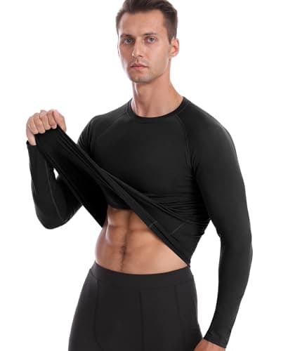 Roadbox Men's Thermal Base Layer Top 1-2 Pack, Fleece Lined Long Sleeve — view 2