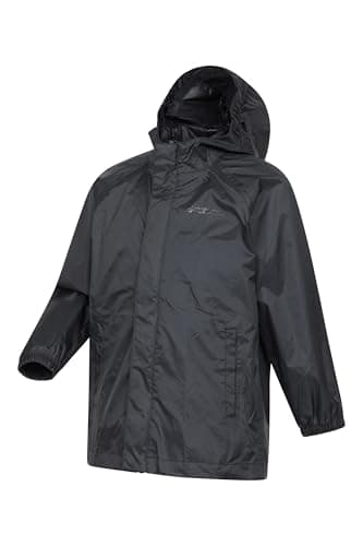 Mountain Warehouse Pakka Kids Waterproof Rain Jacket Black 7-8y — view 5