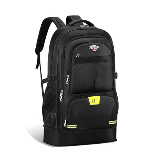 Dafape Men Women Hiking Backpack, 65L Travel Camping Daypack Backpacking Backpack for Gym Workout Outdoor Cycling Sport Large (Black)