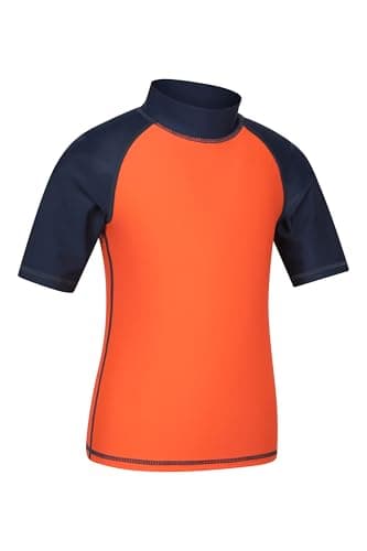 Mountain Warehouse Short Sleeves UPF50+ Kids Rash Vest Burnt Or 7-8y — view 5