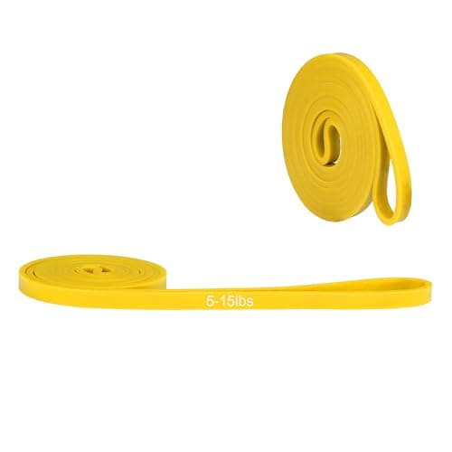 Resistance Bands, Pull Up Bands Different Levels 5-15lbs Exercise Band for Men Women, Gym Workout, Yoga, Powerlifting, Strength Training, Calisthenics (Yellow 5-15 LBS)