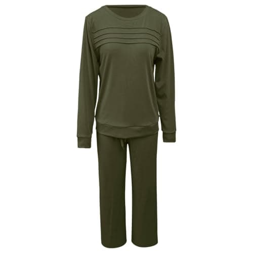 2 Piece Outfits Women Summer Vacation Gym Matching Lounge Wear modest Smart Tracksuit Sets Long Sleeve Sweater Pullover Tops High Waist Jogging Pants Oversized Running Leisure Suits with Pockets xs xl — view 4