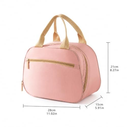 Personalised Insulated Lunch Bag with Embroidered Name (Lavender Purple) — view 3