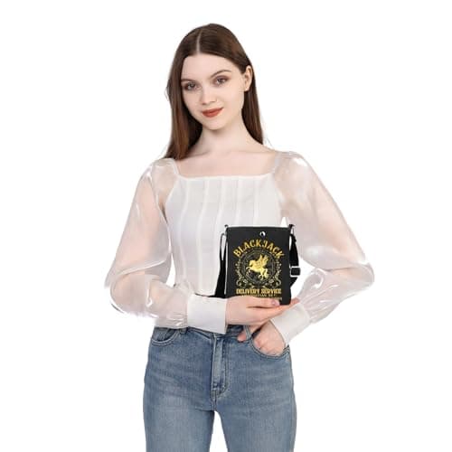 MYSOMY Camp Half Blood Crossbody Bag Percy Fans Reusable Shoulder Bag Jamp Jupiter Sopping Bag Greek Mythology Lovers Gift (BLACKJACK CB) — view 2