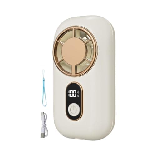 Small Handheld Fan - 1200Mah Silent Desk Ventilation Tool Rechargeable Fan