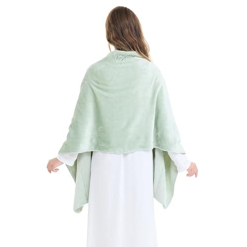 Keyocean Fleece Wrap Shawl with Large Pockets Warm Blanket for Women Man — view 3