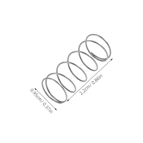 Zerodeko 10pcs Automatic Water Bowl Compression Spring Stainless Steel, 0.5mm Wire Diameter, 9.5mm Od, Silver, for Automatic Water Bowl System and Livestock Use on Farms — view 2