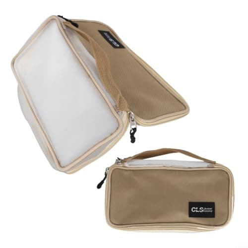 Outdoor Tableware Mess Kit Case Portable Cutlery Pouch for Camping Gadgets Backpacking Essentials Khaki 24x12x5cm(Khaki) — view 3