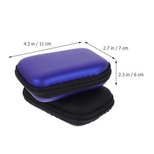 2 Pcs Portable Cable Storage Bag for Earphone Travel Nylon Rectangle — view 2