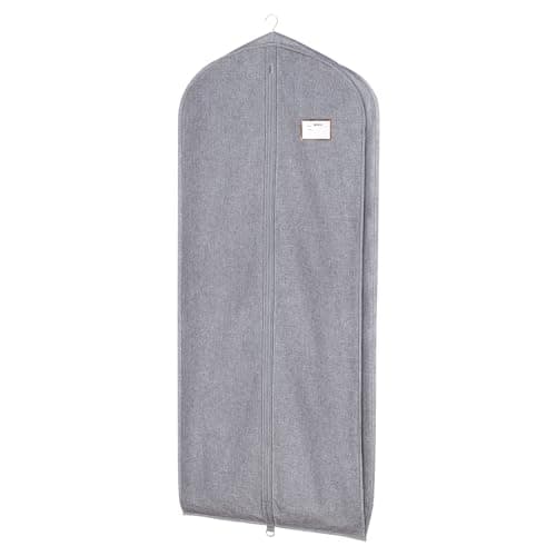 Univivi Premium Dress Bag for Hanging Clothes 60in Dress Cover 1 Pack Grey