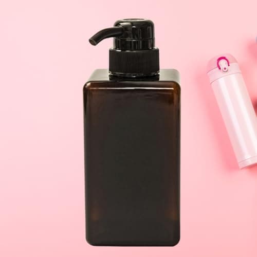 2pcs Pump Bottle Dispenser 450ml Plastic Lotion for Home Travel Brown — view 6