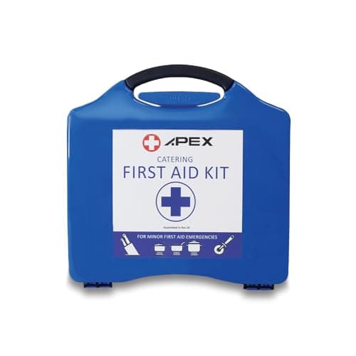APEX Catering First Aid Kit – Kitchen & Workplace First Aid Kit with Blue Plasters, Eyewash, Ice Pack, Dressings, Bandages, Gloves & Foil Blanket – Portable Hard Case — view 4