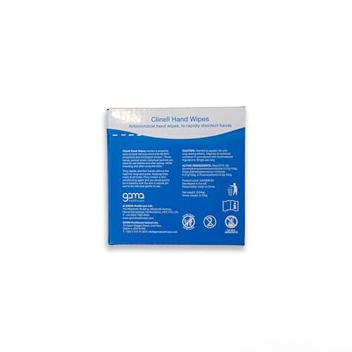 Clinell Antimicrobial Hand Wipes Ideal for Travel - 20 Packs of 8 Wipes - Dermatologically Tested, Kills 99.99% of bacteria & viruses — view 2