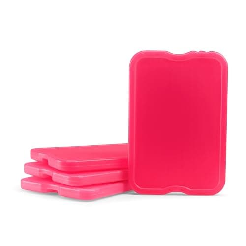 Cool Coolers by Fit + Fresh Slim Compact Reusable XL Ice Pack, Perfect for Lunch Boxes, Coolers, and Beach Bags, 8 Pack, Pink — view 3