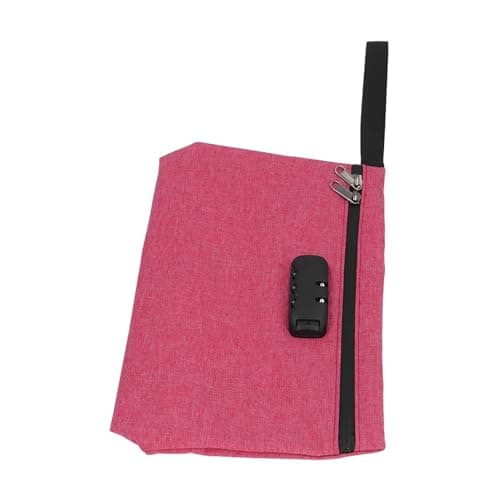 Fdit Pink Smell Proof Bag with Combination Lock, Activated Carbon Lining — view 5