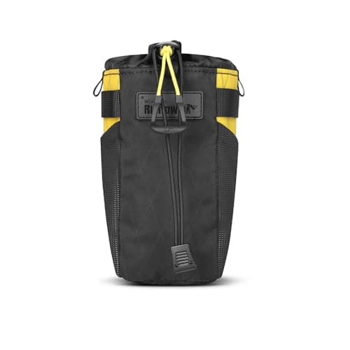 Bike Water Bottle Bag with Quick Release, Insulated & Waterproof, 3-Point Mounting, Drain Hole, Side Mesh Pockets – Durable Nylon for MTB, Road, and Gravel Bikes（Yellow） — view 2
