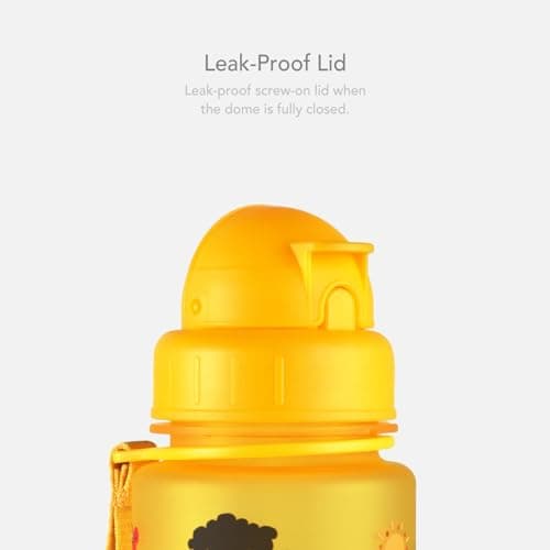 LittleLife Children's Bottle | Easy-Access Lid & Straw, 400ml, Safari — view 2