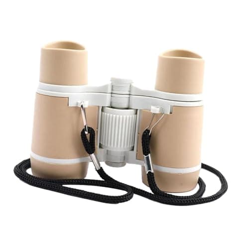 Ailan Mini Binoculars for Kids Baby Camping Lightweight Portable Kids Binoculars for Bird Watching and Outdoor Exploration Activities Compact for Pretend Bird Watching, Coffee Black, 8.8x11x4cm