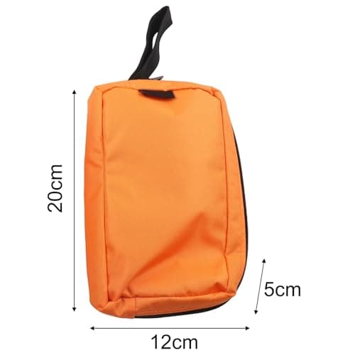 Large Capacity Waterproof Folding Tent Storage Bag Outdoor Camping Hiking Luggage Pack Pouch With Adjustable Strap Front Pocket Handles Oxford Cloth(Orange S) — view 4
