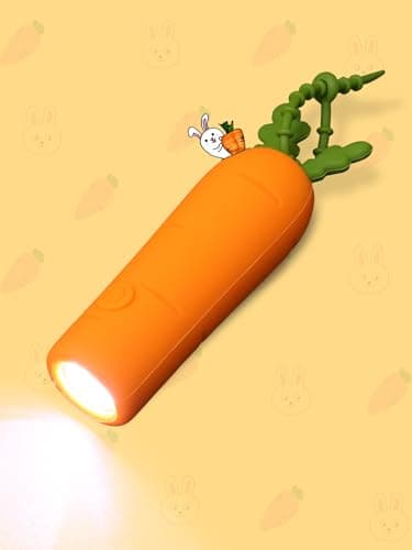 CoolGift Mart Kids Silicone Torch, Dimmable Flashlight for Toddlers Kids Boys Girls, Rechargeable Hanging Night Light for Camping, Night Walks and Home Use, Fun Animal Themed Portable Flashlight