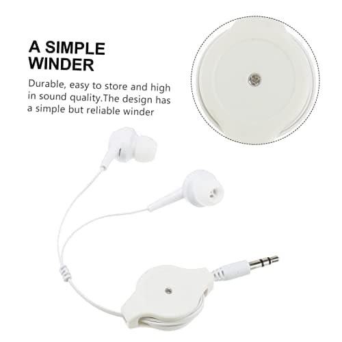 jojofuny Retractable Wired Earbuds for Music Devices Compact Ear Headphones Plug for Gym Use and Portable Travel — view 5