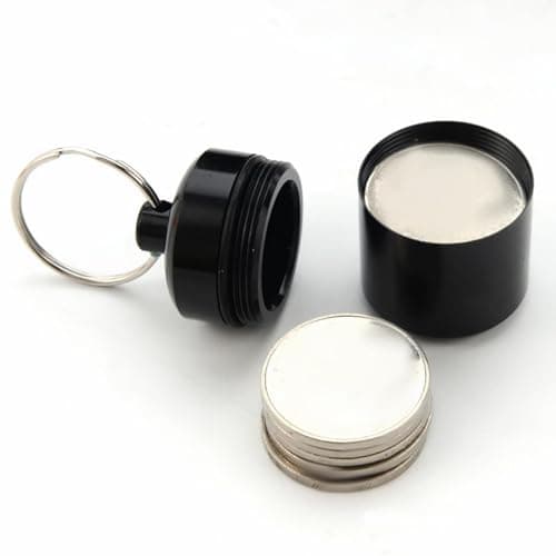 Aluminum Pill Keychain Container Creams Earplug for Biking Traveling — view 3