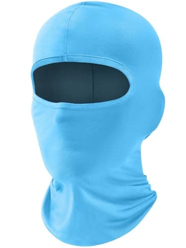 fuinloth Balaclava Ski Mask Motorcycle Cooling Summer UV Unisex Light Blue