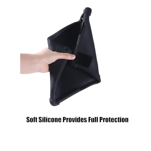 Silicone Case for 10.1 inch Android Tablet case,Soft Friendly Cover for Android 16 Tablet 10 inch 2026,Case for Android 15 Tablet 10 inch 2025,Adjustable Stand (Black) — view 3